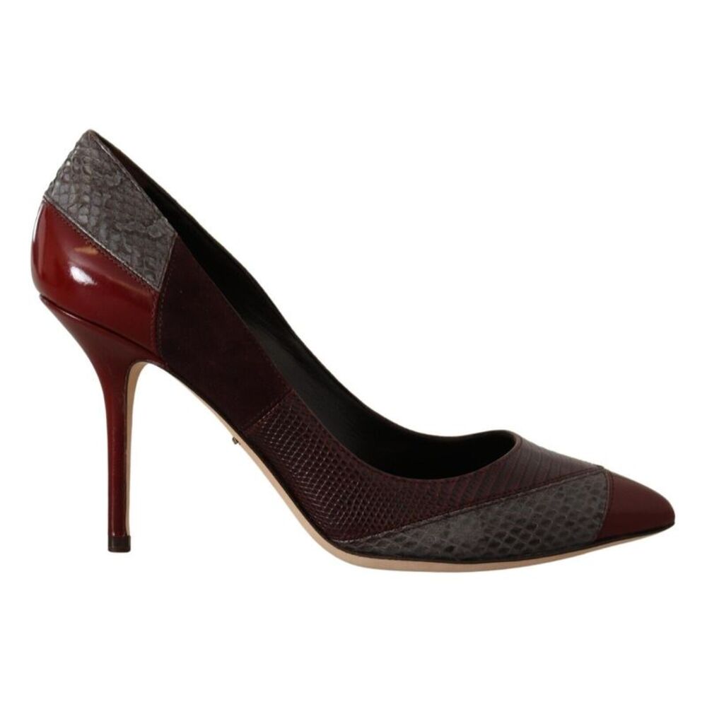 Dolce & Gabbana Multicolor Exotic Leather Heels Pumps Women's Shoes